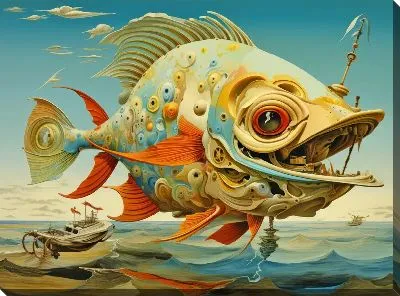 Постер Рыба в стиле сюрреализма №12