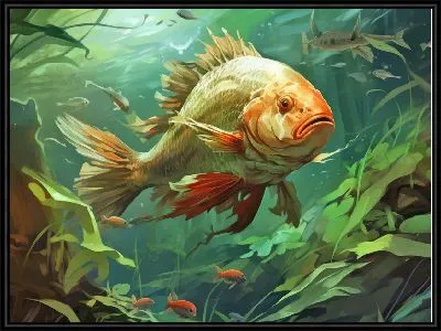 Картина Рыба с арт стиле №73