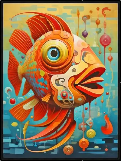 Картина Рыба с арт стиле №113
