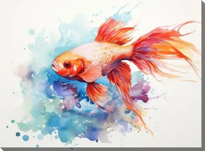 Картина маслом Арт рыба №52