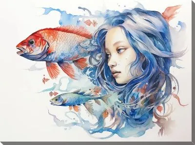 Картина маслом Арт рыба №53