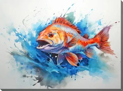 Картина маслом Арт рыба №54