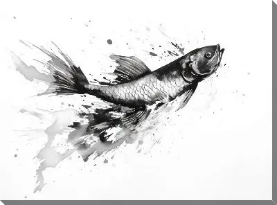 Картина маслом Арт рыба №56