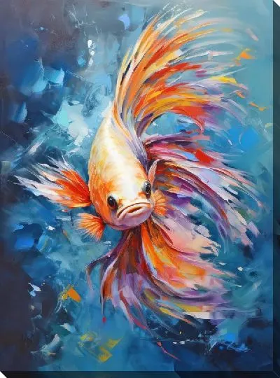 Картина маслом Арт рыба №60