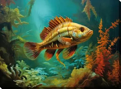 Картина маслом Арт рыба №62