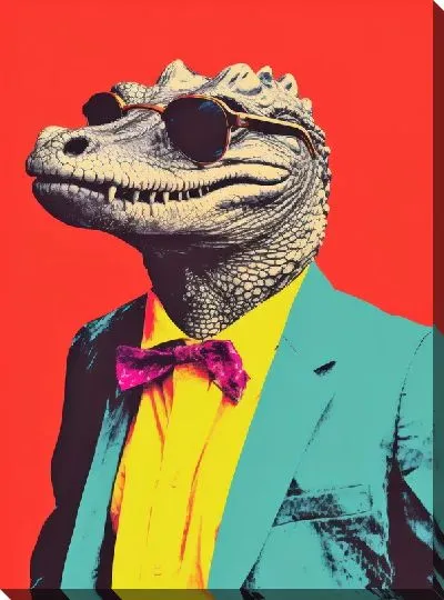 Постер Крокодил в очках