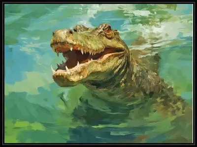 Картина Крокодил в стиле арт №10
