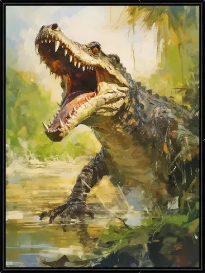 Картина Крокодил в стиле арт №13