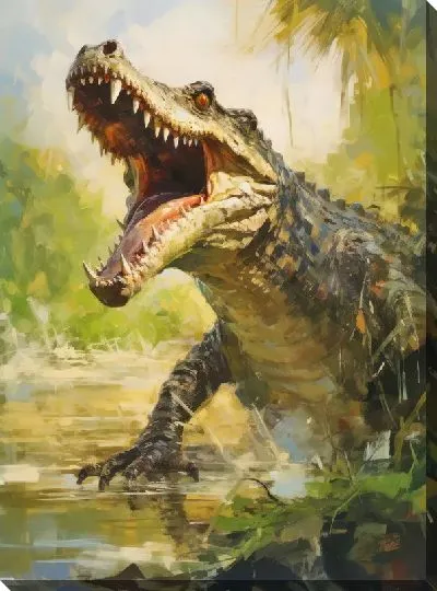 Постер Крокодил в стиле арт №13