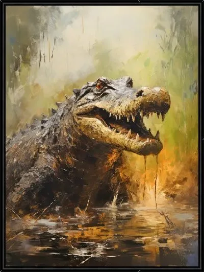 Картина Крокодил в стиле арт №18