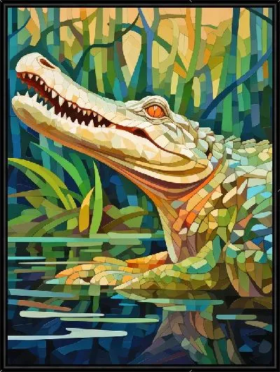Картина Крокодил в стиле арт №19