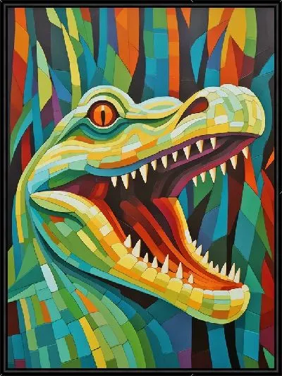 Картина Крокодил в стиле арт №22
