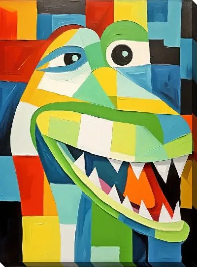 Картина маслом Арт крокодил №30