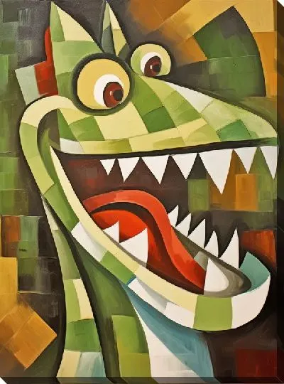 Картина маслом Арт крокодил №35