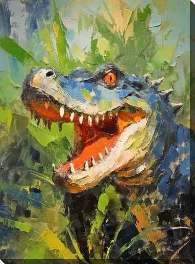 Картина маслом Крокодил №13