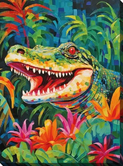 Картина маслом Арт крокодил №37