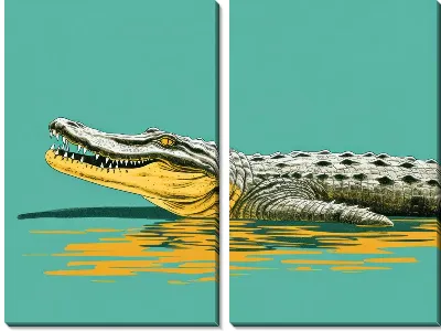Модульная картина Арт крокодил №38