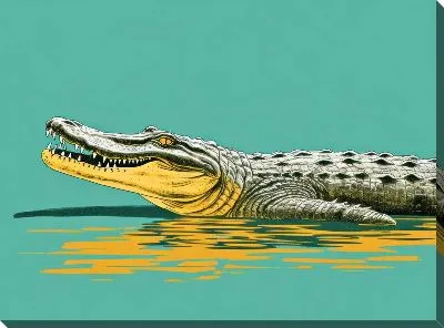 Картина маслом Арт крокодил №38