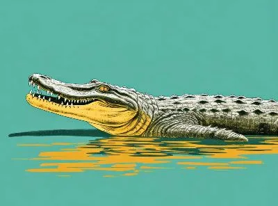 Плакат Арт крокодил №38