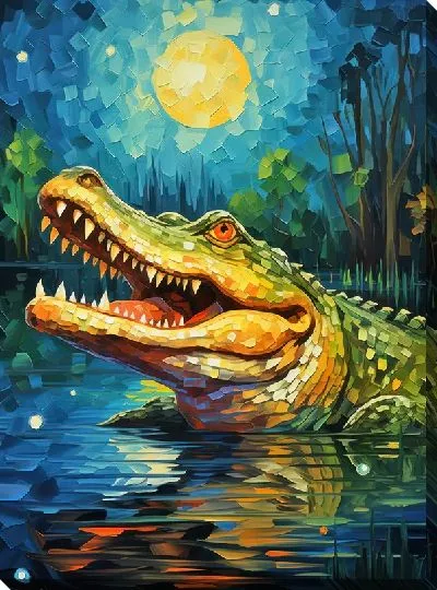 Картина маслом Крокодил №18