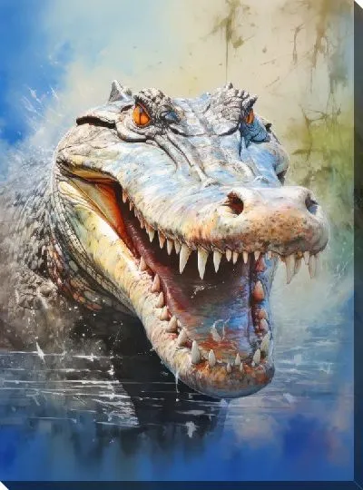 Картина маслом Крокодил №21