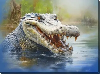 Картина маслом Крокодил №23