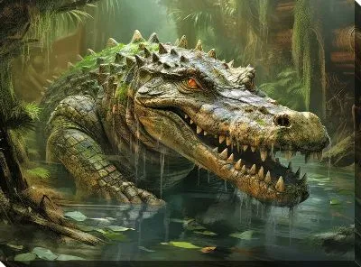 Картина маслом Крокодил №27