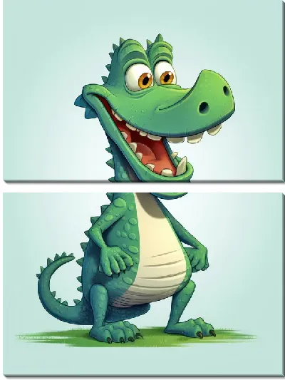 Модульная картина Крокодильчик №2