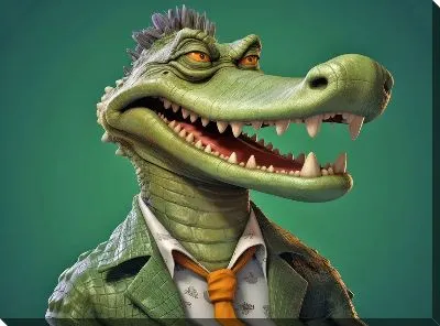 Картина маслом Крокодил №28