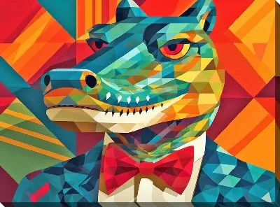 Картина маслом Крокодил №29