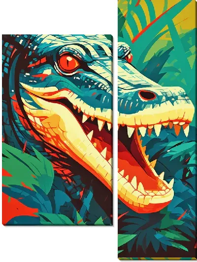 Модульная картина Крокодил №33