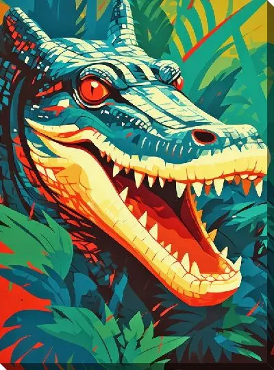 Картина маслом Крокодил №33
