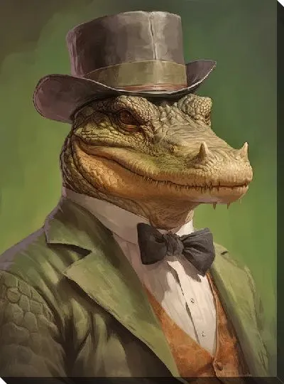 Постер Крокодил в шляпе