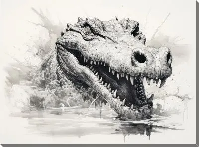 Картина маслом Крокодил №36