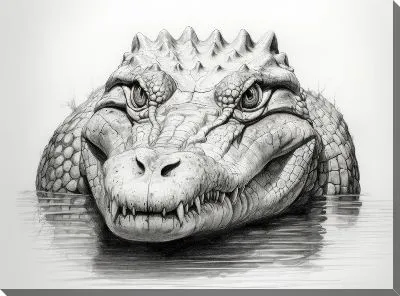 Картина маслом Крокодил №37