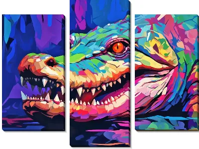 Модульная картина Крокодил №38