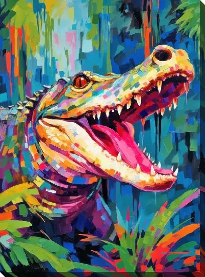 Картина маслом Крокодил №39