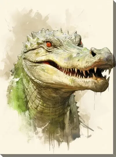 Картина маслом Крокодил №40