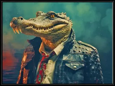 Крокодил в куртке