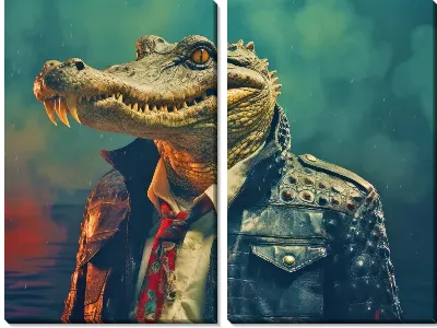 Крокодил в куртке