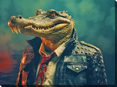 Крокодил в куртке