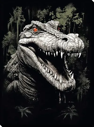 Картина маслом Крокодил №44