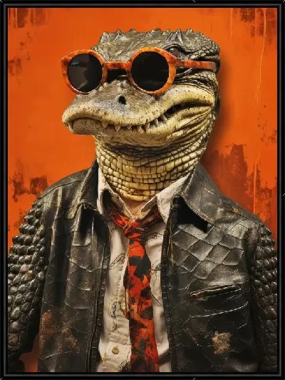 Картина Модный крокодил