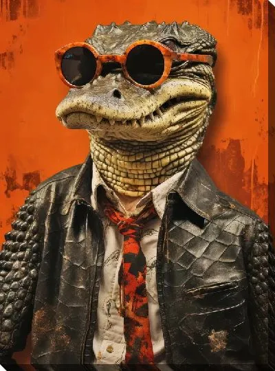 Постер Модный крокодил