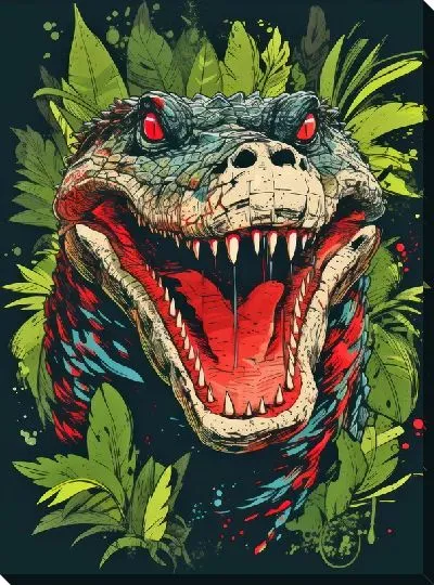 Картина маслом Крокодил №46