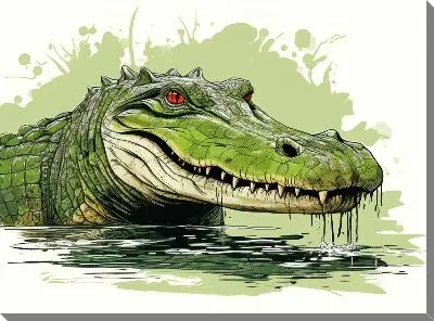 Картина маслом Крокодил №48