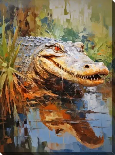 Картина маслом Крокодил №51