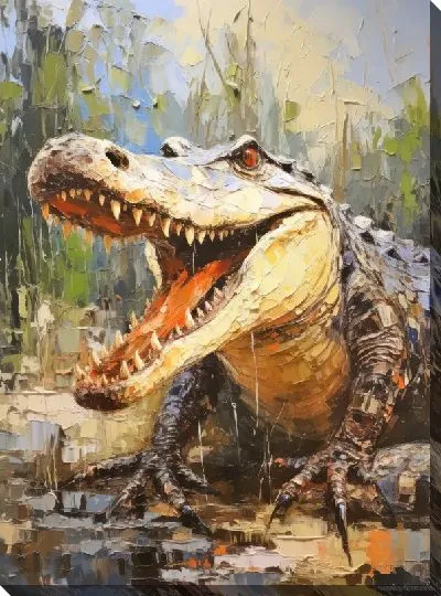 Картина маслом Крокодил №53