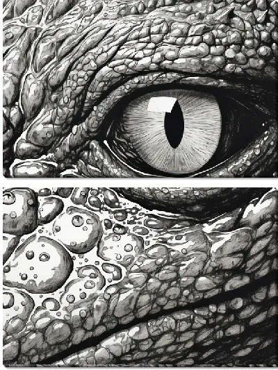 Модульная картина Крокодил №54