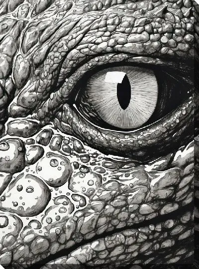 Картина маслом Крокодил №54